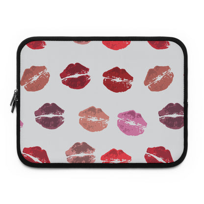 Kisses from the Misses Lipstick-Print Laptop Case/Sleeve