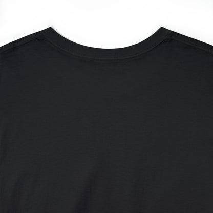 Alien Planets custom black T-Shirt back collar closeup