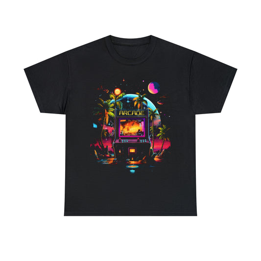 Arcade Paradise custom black T-Shirt front
