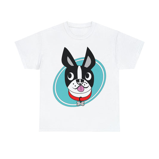 Boston Terrier custom white T-Shirt front