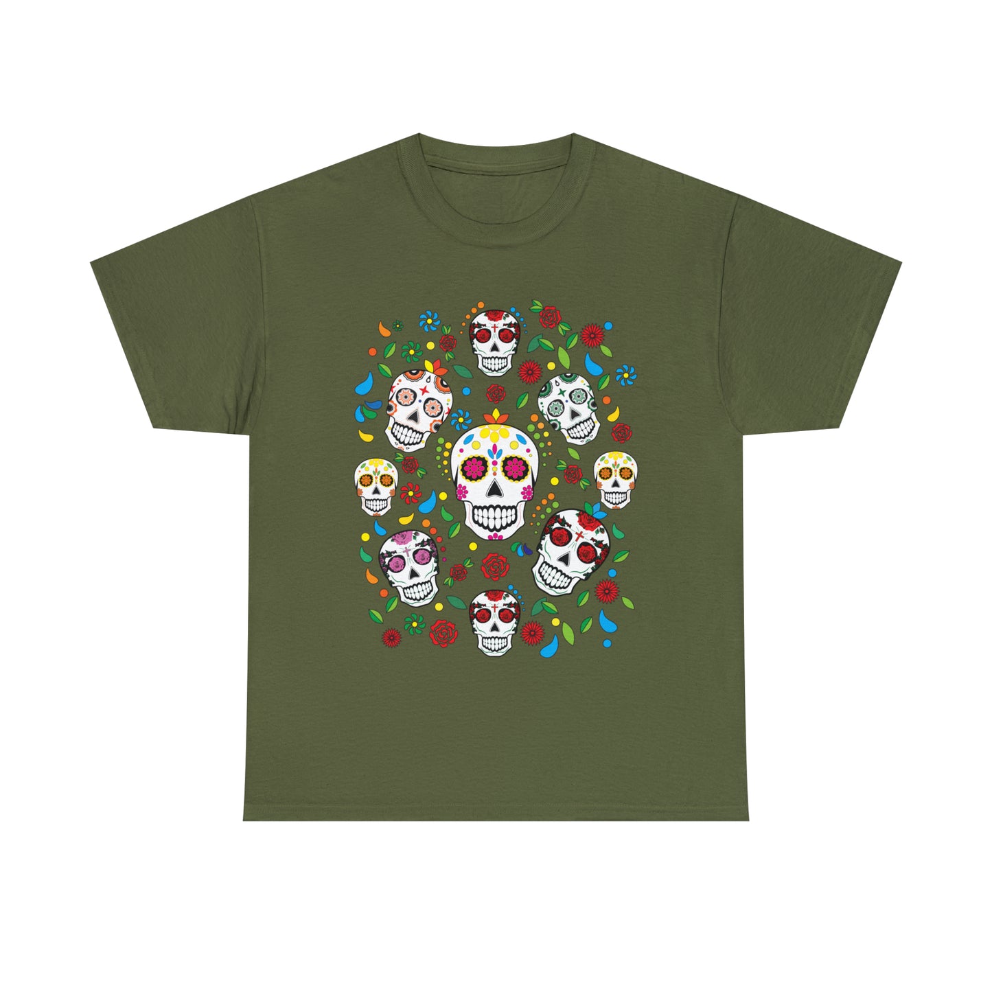 Day of the Dead Sugar Skulls Custom T-Shirt (Multiple Colors)