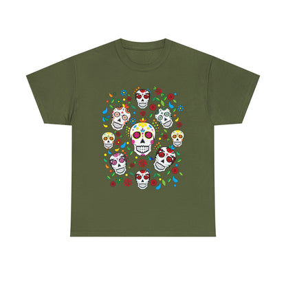 Day of the Dead Sugar Skulls Custom T-Shirt (Multiple Colors)