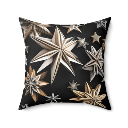 Sassy Stars Spun Polyester Square Throw Pillow, Home Decor, Home & Living, Housewarming Gift, Bedding