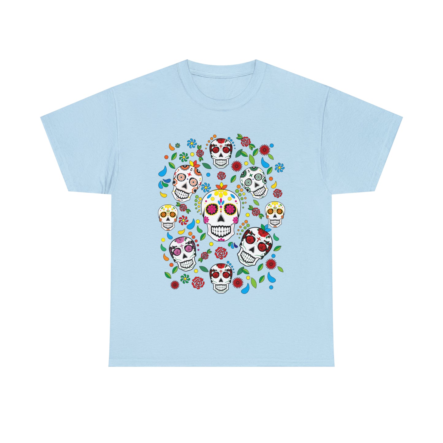 Day of the Dead Sugar Skulls Custom T-Shirt (Multiple Colors)