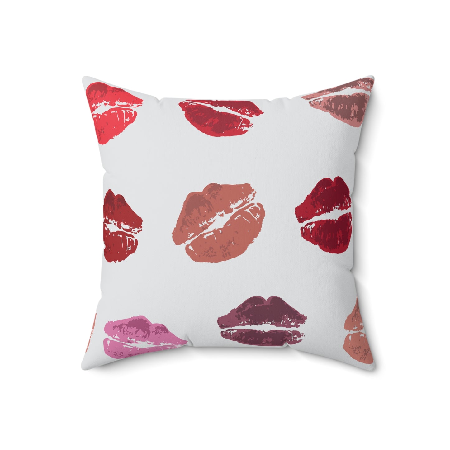 Kisses from the Misses Square Throw Pattern Pillow