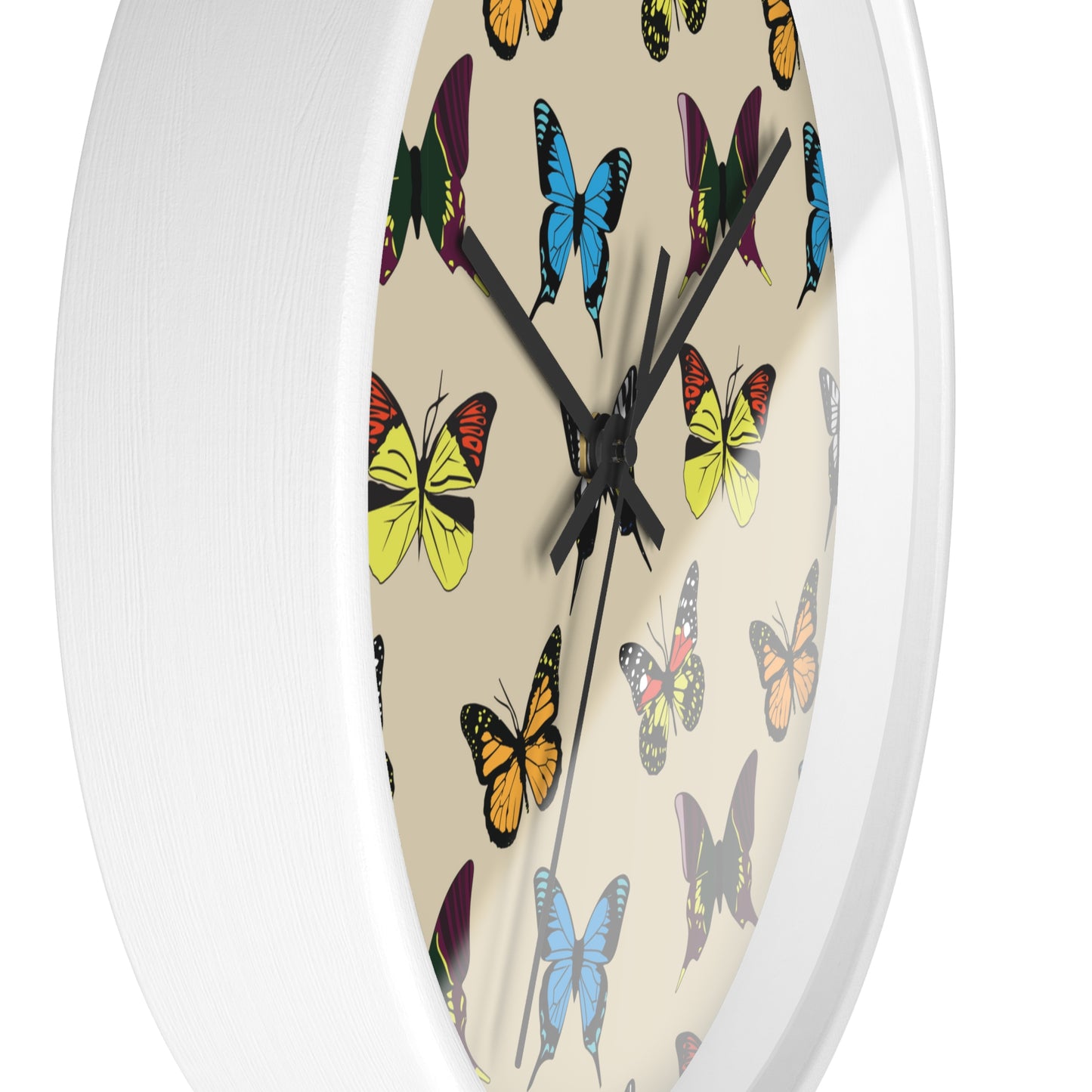 Monarchs, Blue Morpho, Swallowtail Butterfly-Lover Wall Clock, Insects, Home Decor, Housewarming Gift, Timepieces