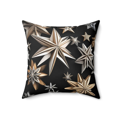 Sassy Stars Spun Polyester Square Throw Pillow, Home Decor, Home & Living, Housewarming Gift, Bedding