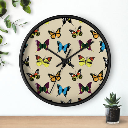 Monarchs, Blue Morpho, Swallowtail Butterfly-Lover Wall Clock, Insects, Home Decor, Housewarming Gift, Timepieces