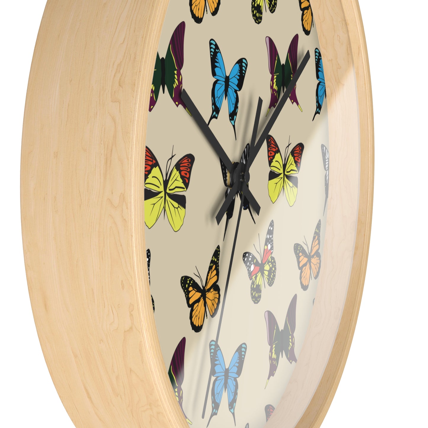 Monarchs, Blue Morpho, Swallowtail Butterfly-Lover Wall Clock, Insects, Home Decor, Housewarming Gift, Timepieces