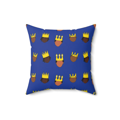 Black Kings Spun Polyester Square Throw Pillow