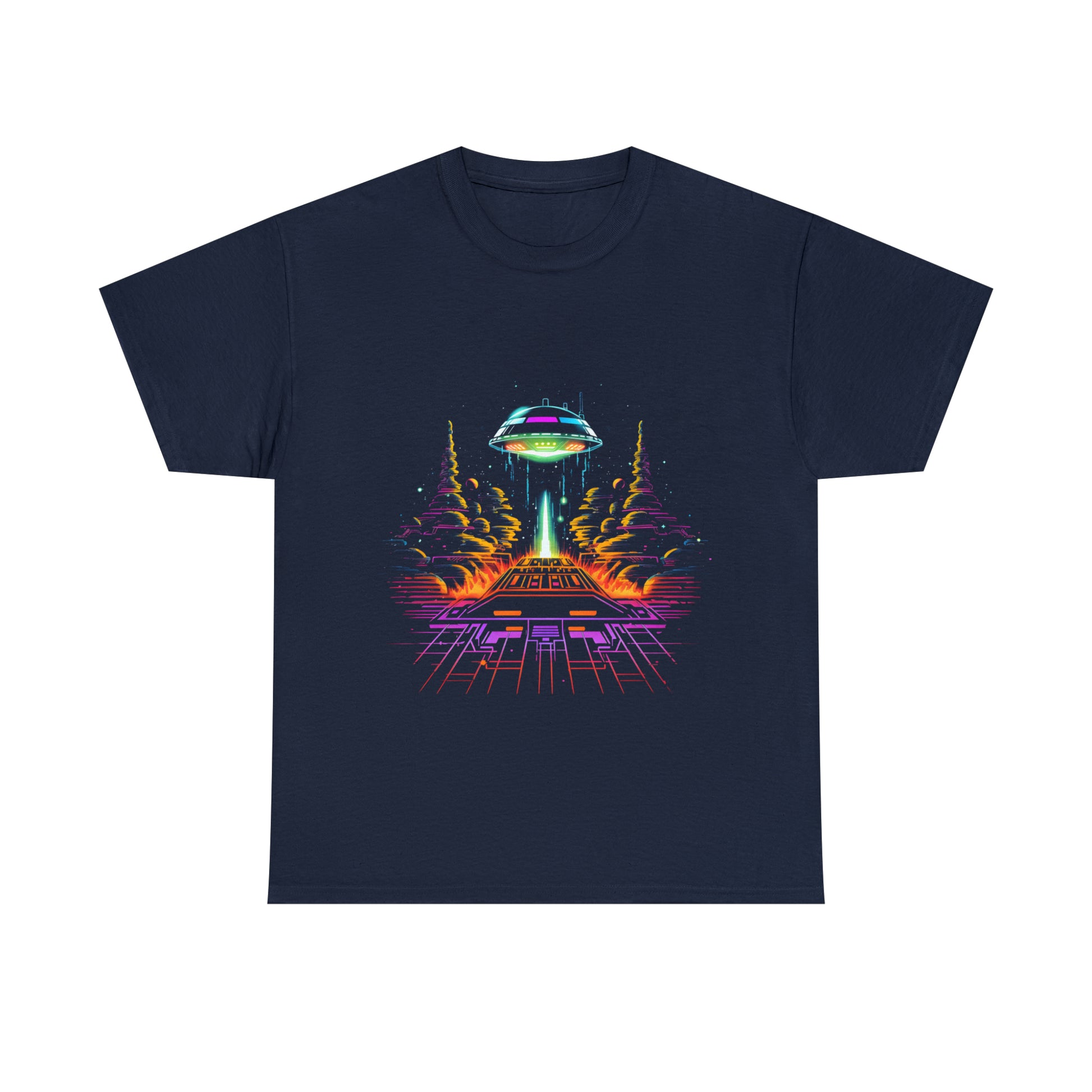 Invaders custom navy T-Shirt front