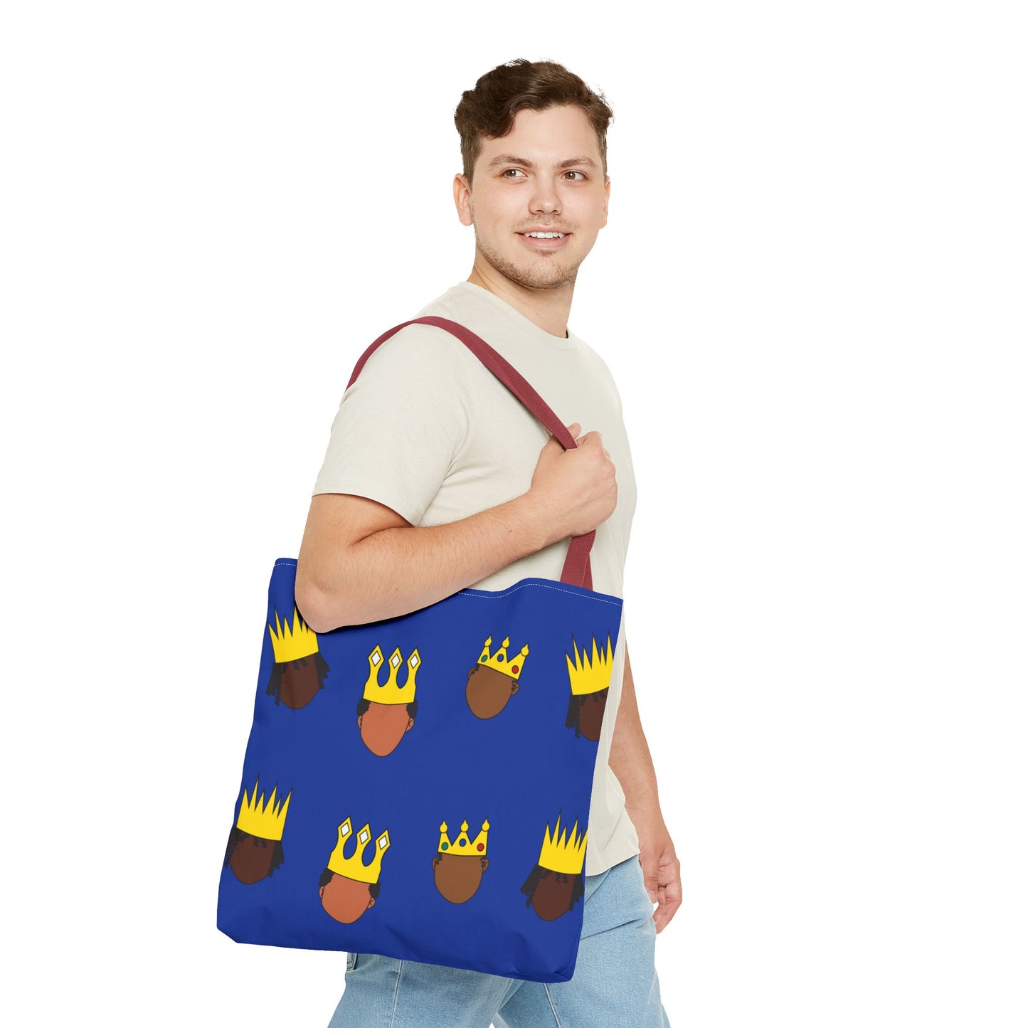 Black Kings Large-Print Canvas Tote Bag