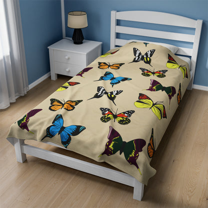 Butterflies Velveteen Plush Blanket