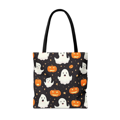 Halloween Ghost and Jack-O-Lanterns Tote Bag