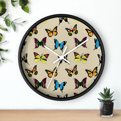 Monarchs, Blue Morpho, Swallowtail Butterfly-Lover Wall Clock, Insects, Home Decor, Housewarming Gift, Timepieces