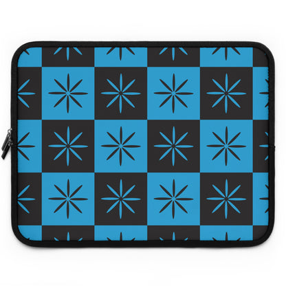 Black & Blue Mid-century Style Atomic Laptop Sleeve