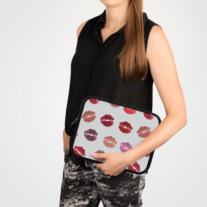 Kisses from the Misses Lipstick-Print Laptop Case/Sleeve