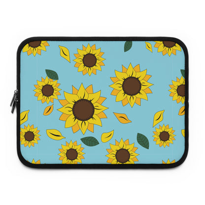 13" Sunflower patterned laptop sleeve