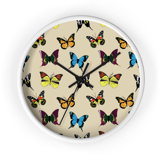 Monarchs, Blue Morpho, Swallowtail Butterfly-Lover Wall Clock, Insects, Home Decor, Housewarming Gift, Timepieces