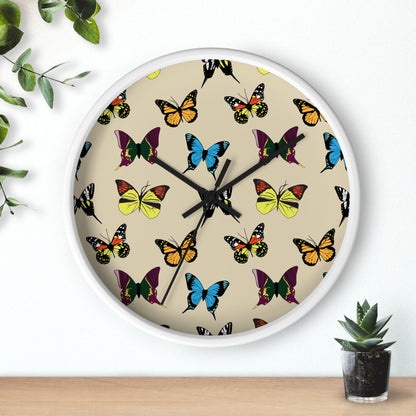 Monarchs, Blue Morpho, Swallowtail Butterfly-Lover Wall Clock, Insects, Home Decor, Housewarming Gift, Timepieces