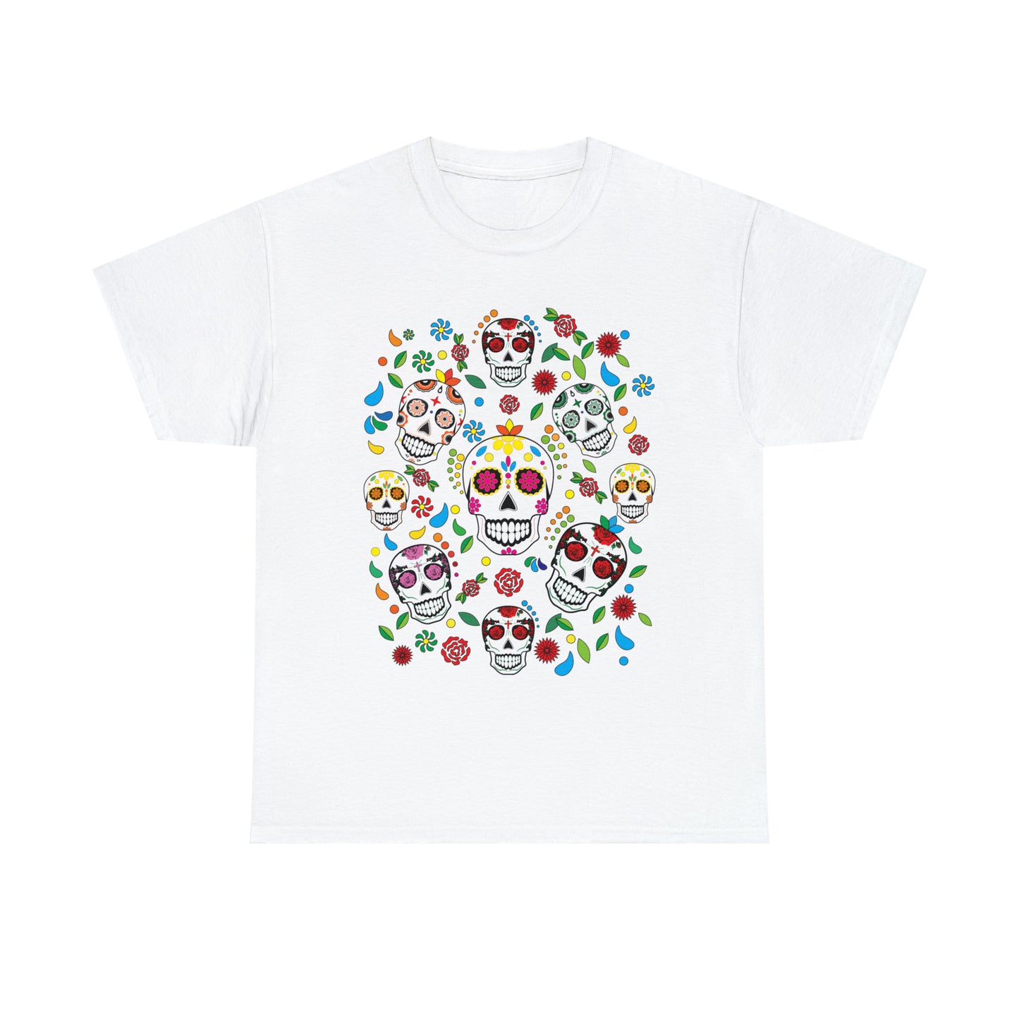 Day of the Dead Sugar Skulls Custom T-Shirt (Multiple Colors)