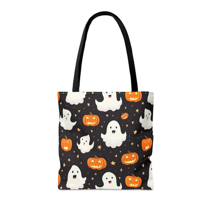 Halloween Ghost and Jack-O-Lanterns Tote Bag