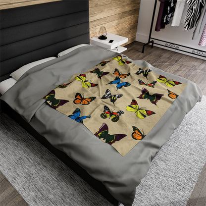 Butterflies Velveteen Plush Blanket