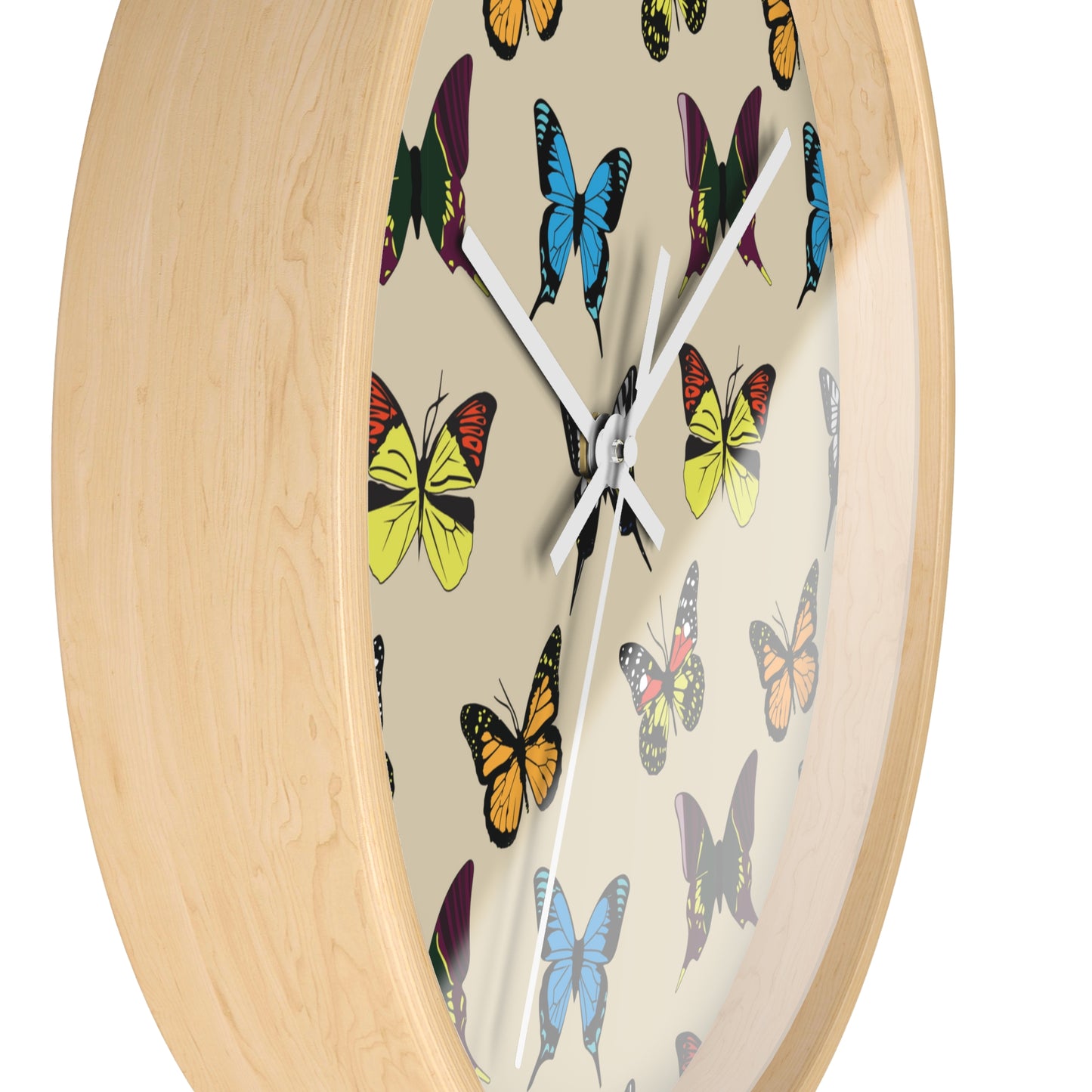 Monarchs, Blue Morpho, Swallowtail Butterfly-Lover Wall Clock, Insects, Home Decor, Housewarming Gift, Timepieces