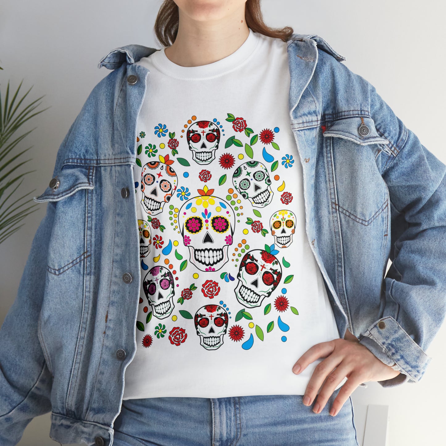 Day of the Dead Sugar Skulls Custom T-Shirt (Multiple Colors)