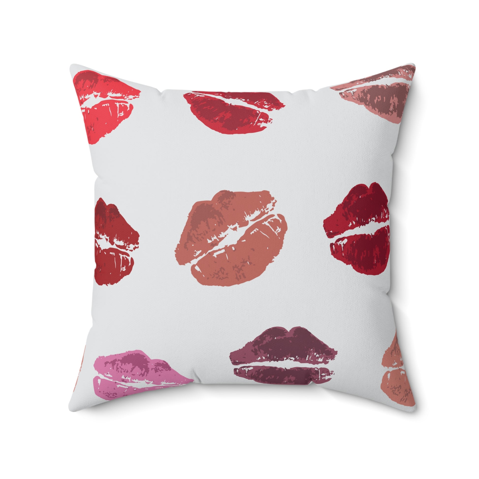 Kisses from the Misses Square Throw Pattern Pillow